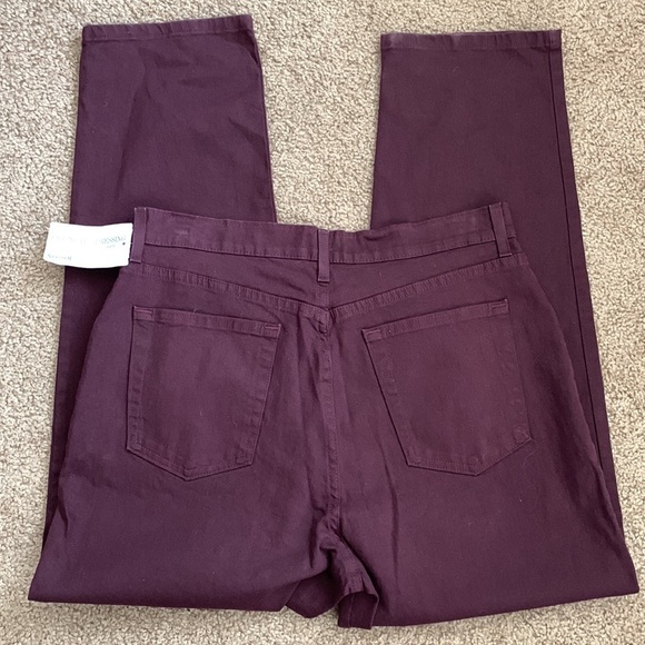 French Dressing Burgundy jeans, Size 14P, New with tags. Wide leg and high rise - Picture 3 of 8